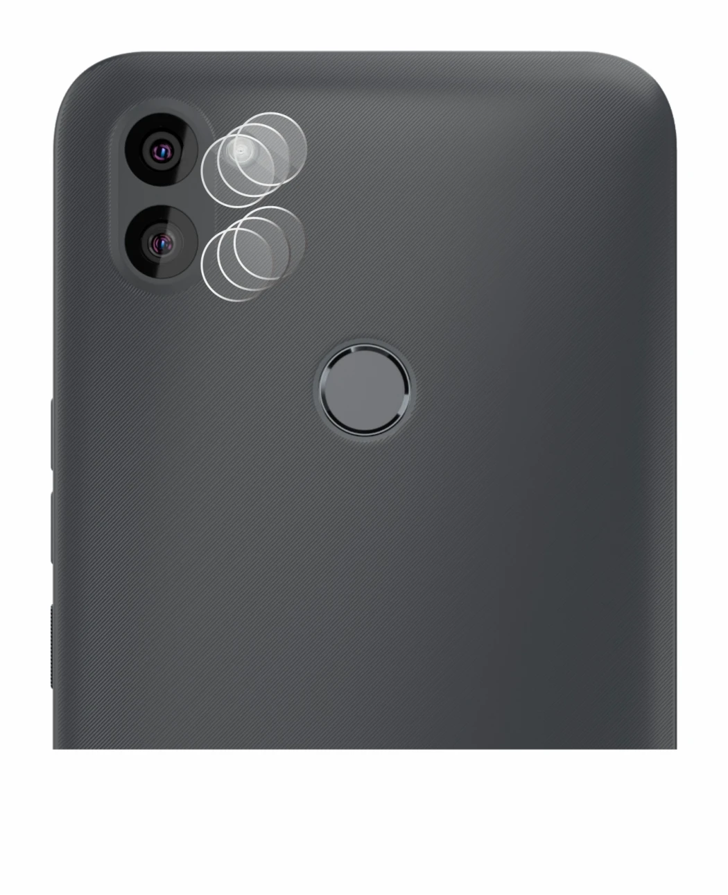 Abbildung des Geräts Gigaset GS5 Lite (Display+Kamera) mit einer Vielzahl des Displayschutzes.