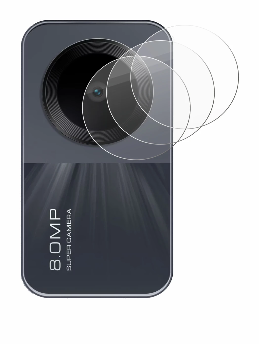 Abbildung des Geräts Xiaomi Redmi Pad SE (NUR Kamera) mit einer Vielzahl des Displayschutzes.