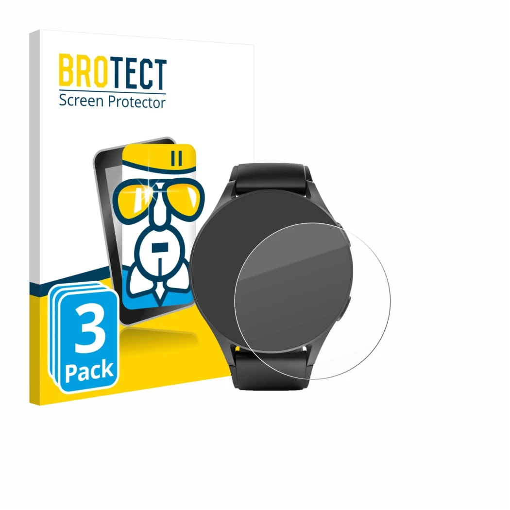 Vorderseite einer Produktverpackung mit dem Markenlogo BROTECT. Daneben ist das Gerät Hama 8900 (42 mm) mit dem zugehörigen Di