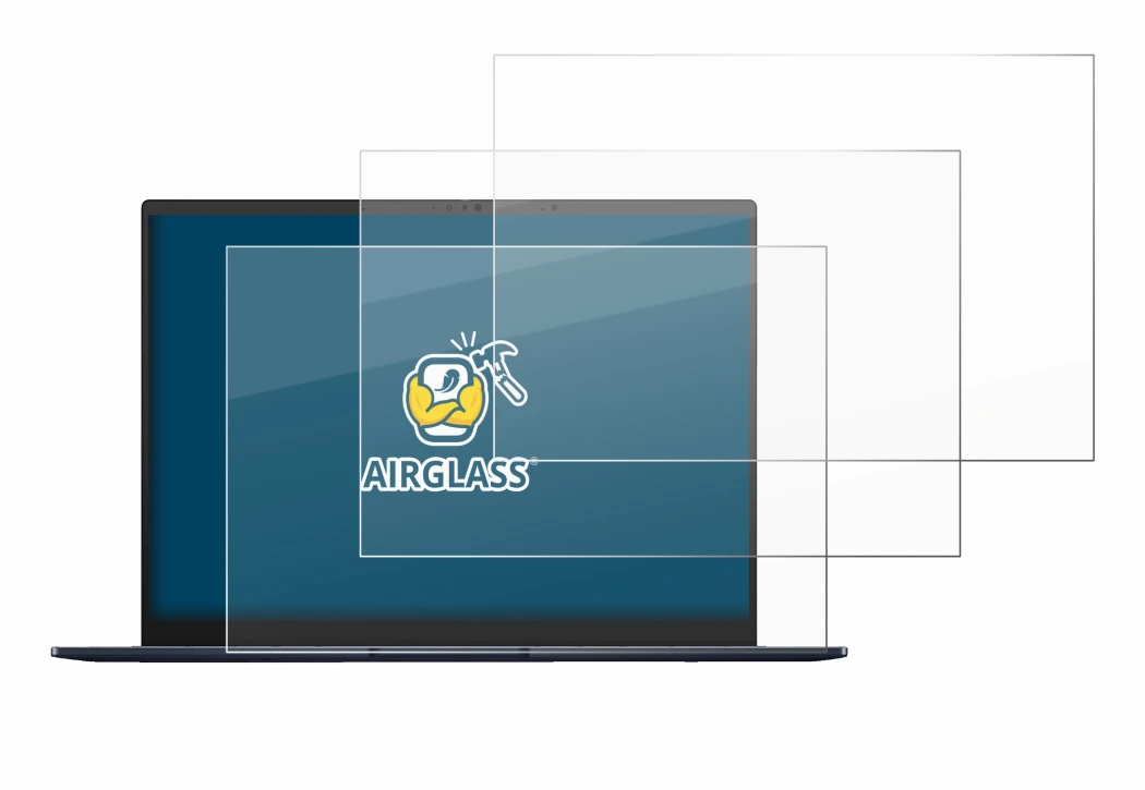 Abbildung des Geräts ASUS ZenBook 14 OLED UX3405 Non-Touch mit einer Vielzahl des Displayschutzes.