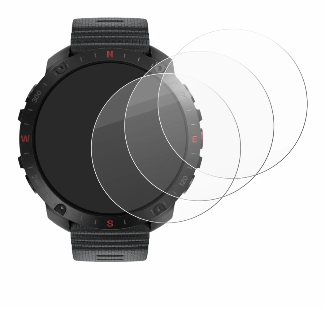 Abbildung des Geräts Polar Grit X2 Pro mit einer Vielzahl des Displayschutzes.