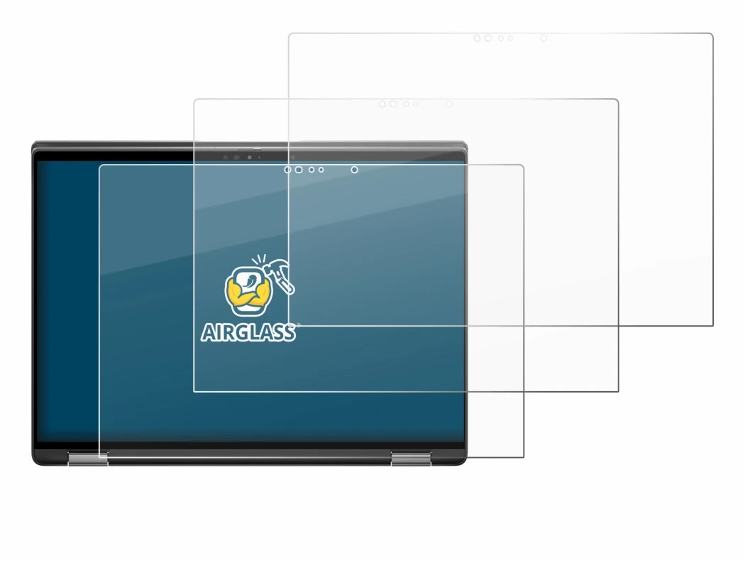 Abbildung des Geräts Dell Latitude 7440 2-in-1 mit einer Vielzahl des Displayschutzes.