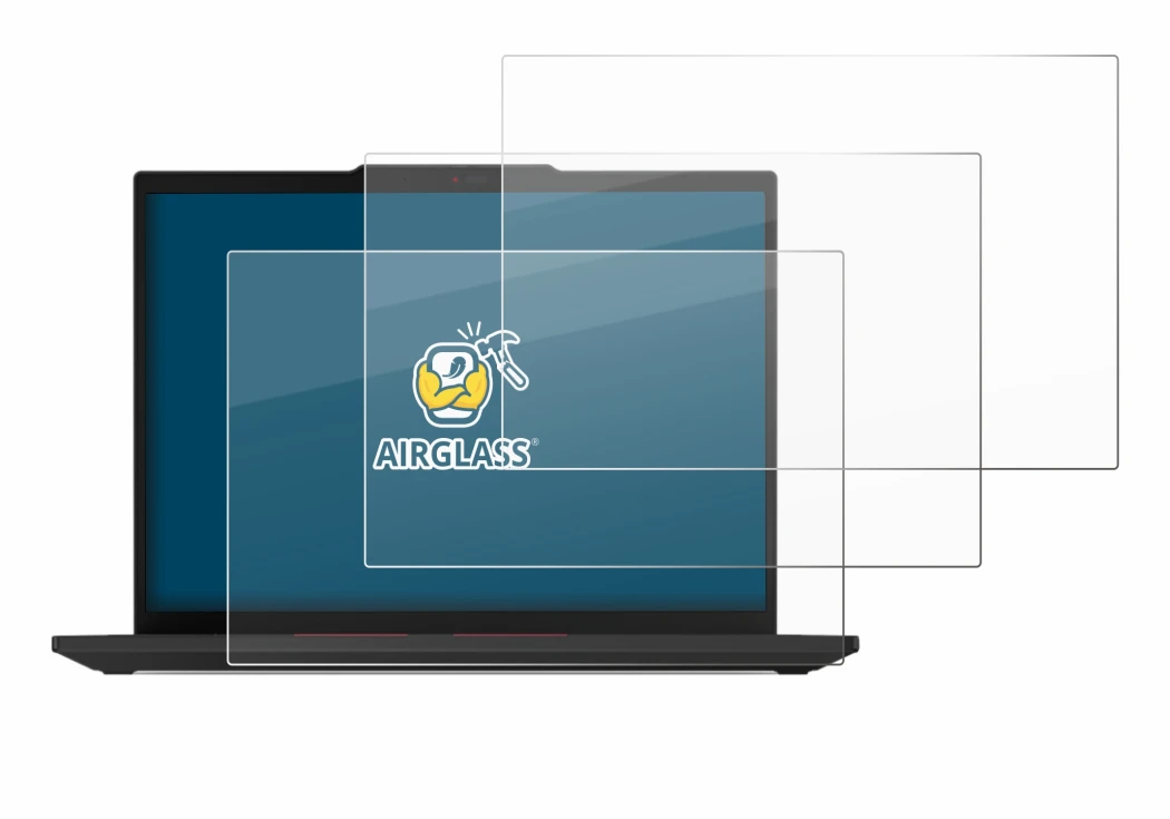 Abbildung des Geräts Lenovo ThinkPad T14 Gen 5 mit einer Vielzahl des Displayschutzes.