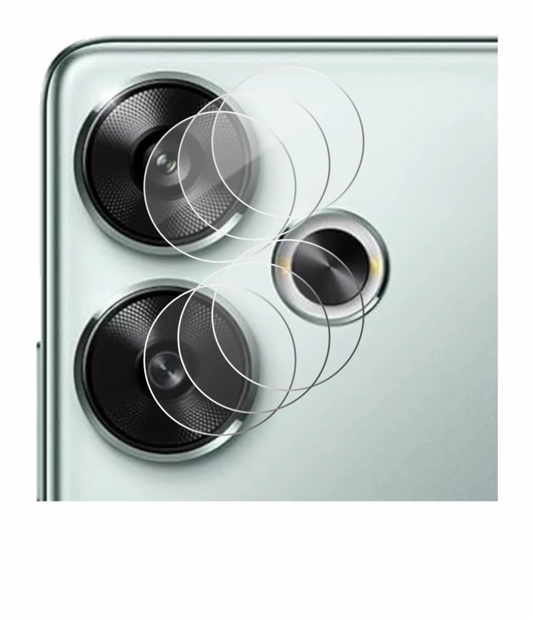 Abbildung des Geräts Xiaomi Poco F6 (nur Kameraschutz) mit einer Vielzahl des Displayschutzes.