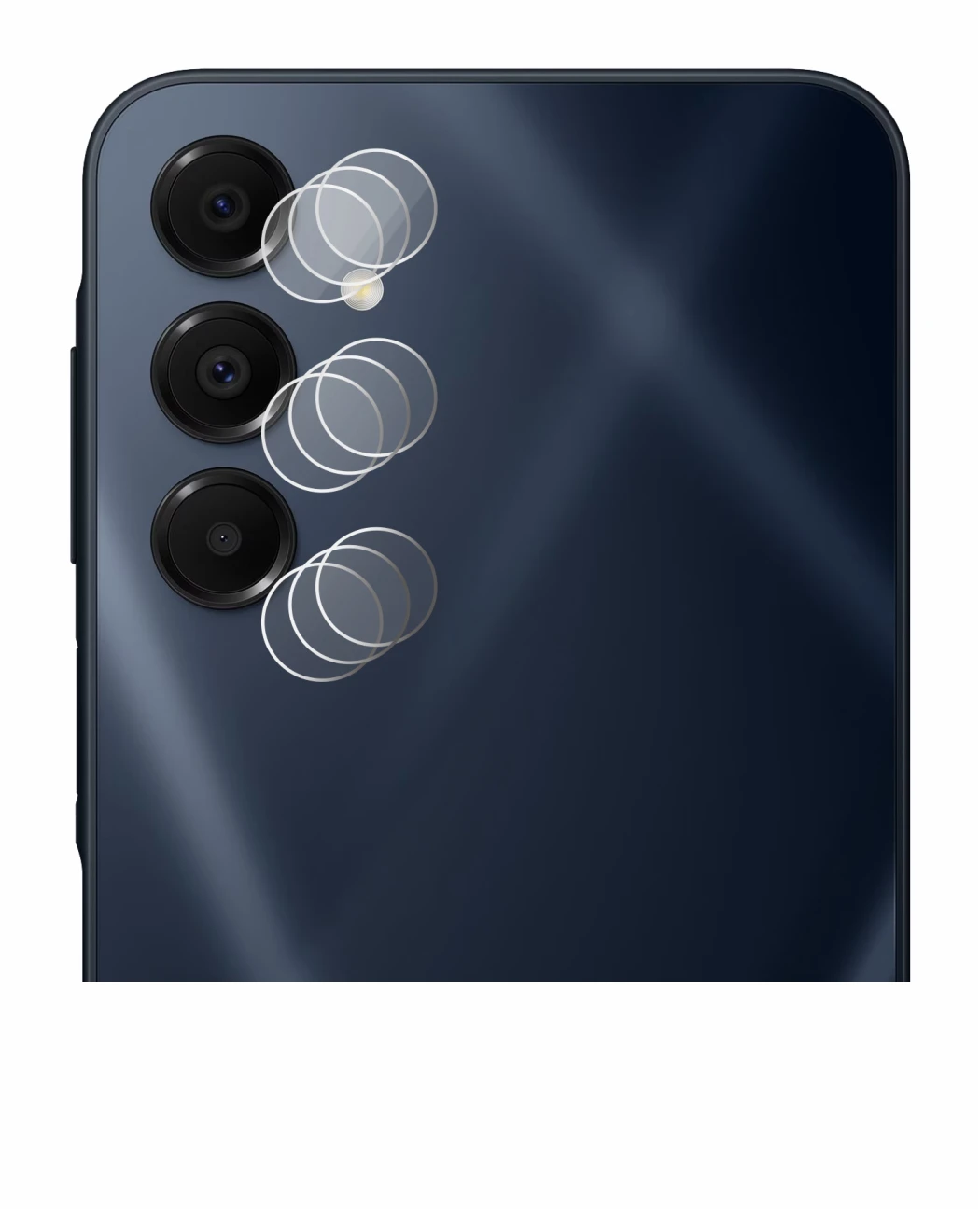 Abbildung des Geräts Samsung Galaxy A16 5G (NUR Kameraschutz) mit einer Vielzahl des Displayschutzes.