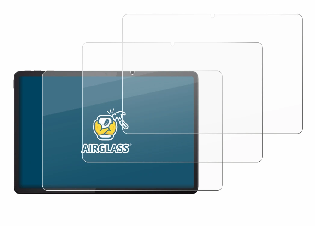 Abbildung des Geräts Lenovo Tab K11 Plus mit einer Vielzahl des Displayschutzes.