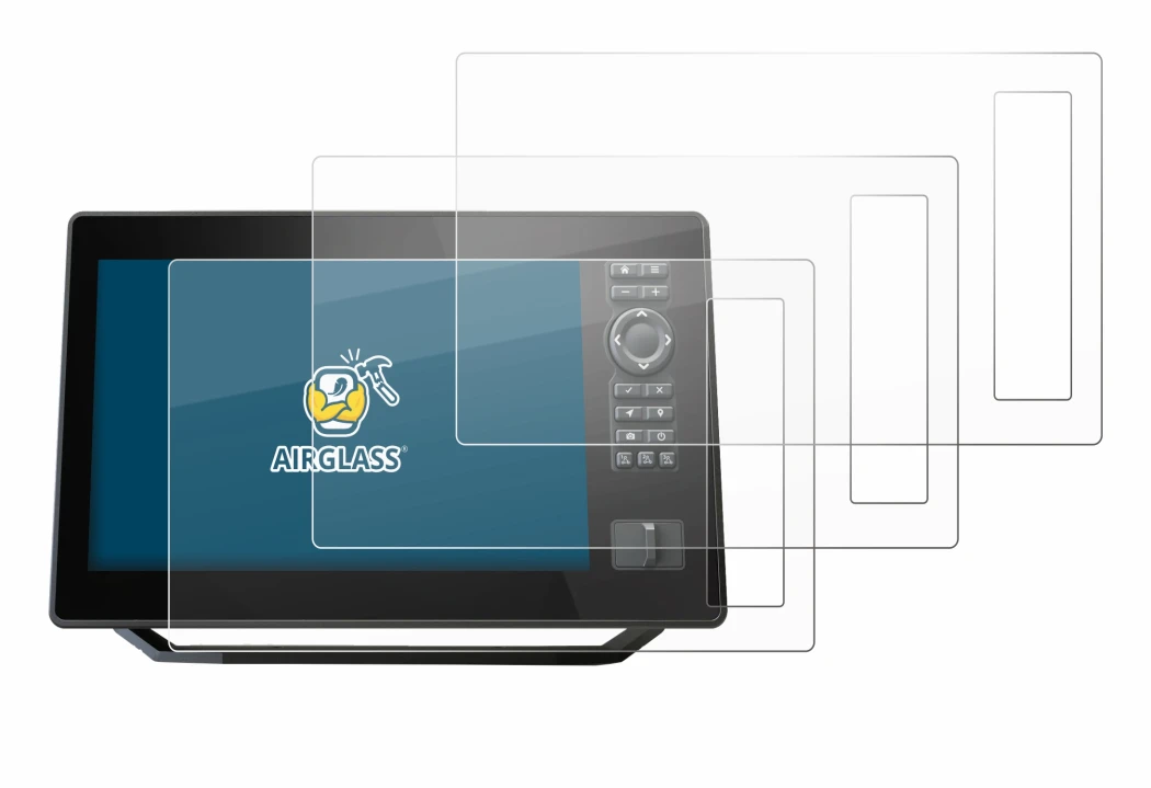 Abbildung des Geräts Humminbird Xplore 10 mit einer Vielzahl des Displayschutzes.