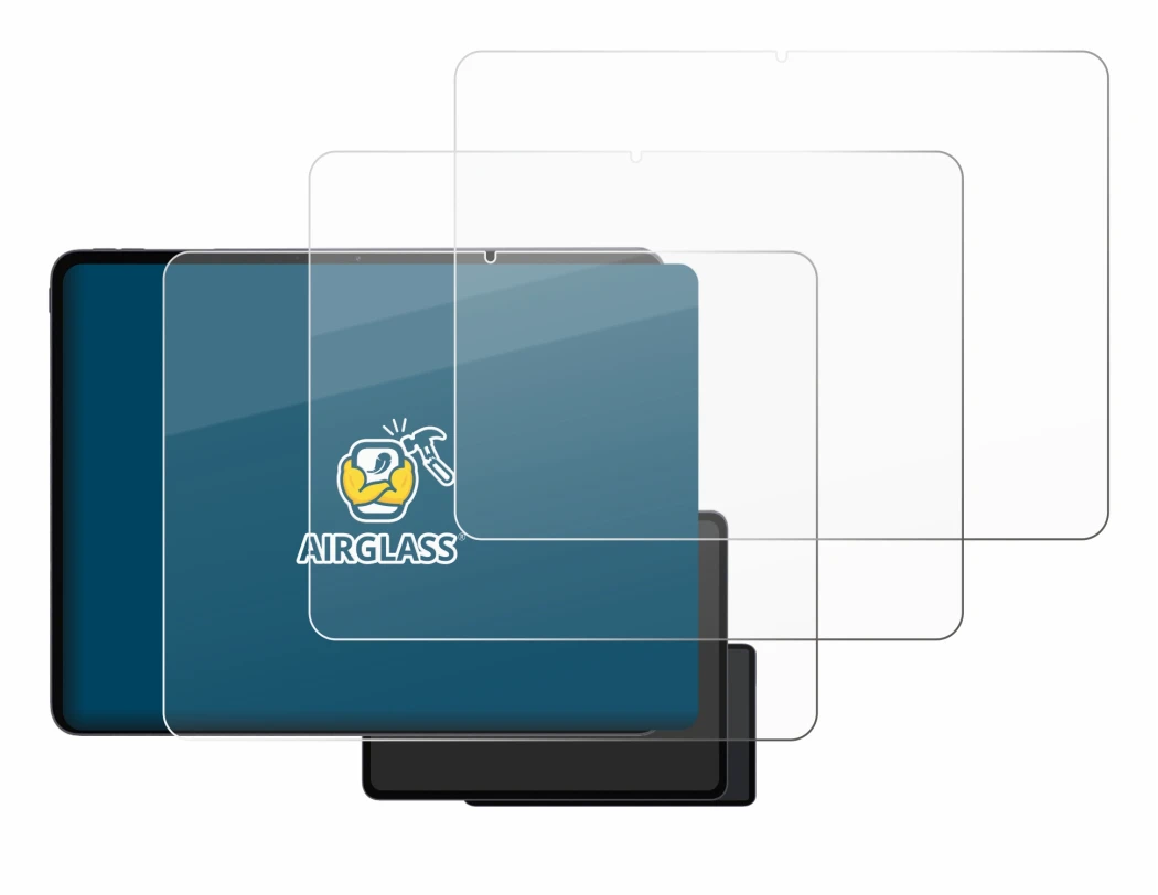 Abbildung des Geräts OnePlus Pad 3 mit einer Vielzahl des Displayschutzes.