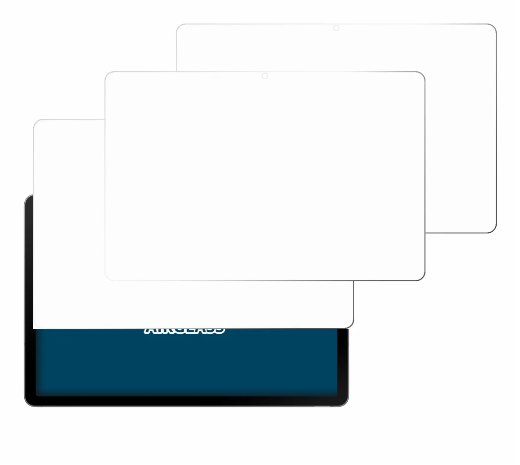 Abbildung des Geräts Samsung Galaxy Tab S10 Lite mit einer Vielzahl des Displayschutzes.