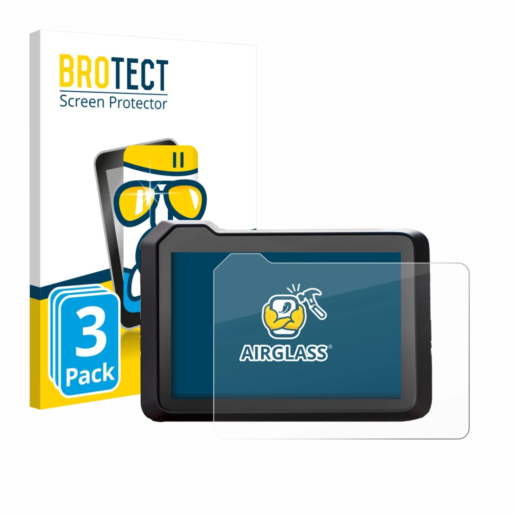 Vorderseite einer Produktverpackung mit dem Markenlogo BROTECT. Daneben ist das Gerät KTM 990 Duke 2024 mit dem zugehörigen Di