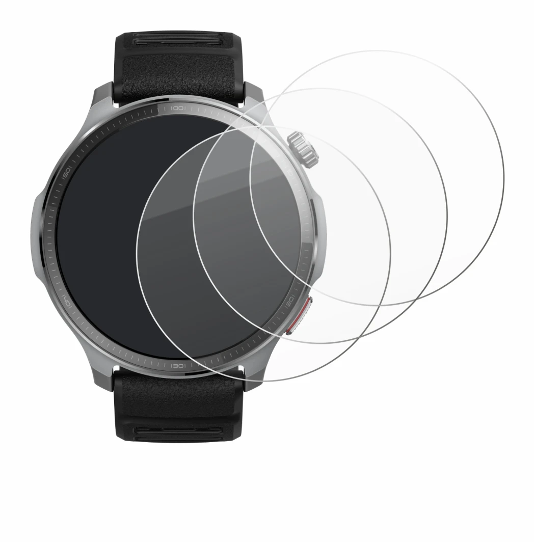Abbildung des Geräts Huami Amazfit Balance 2 XT mit einer Vielzahl des Displayschutzes.