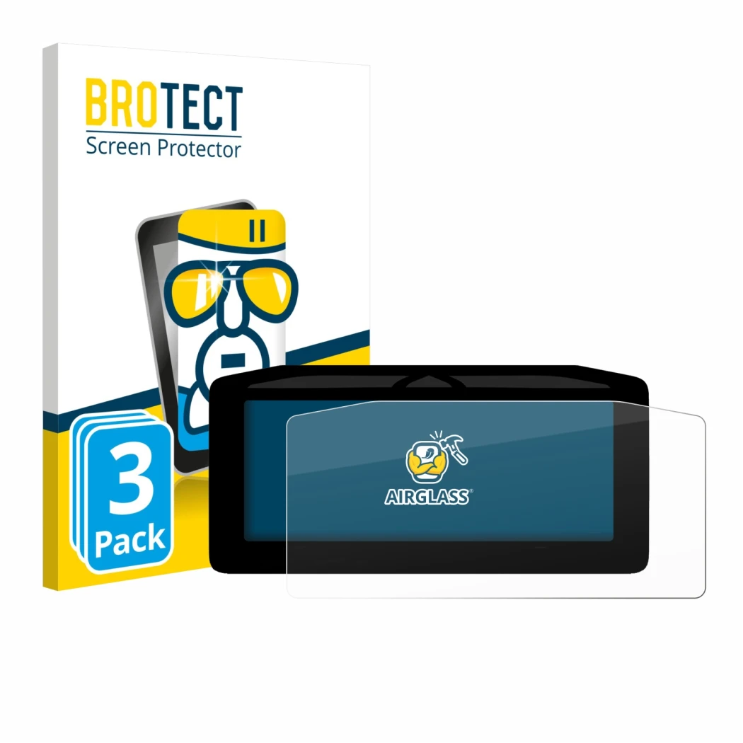 Vorderseite einer Produktverpackung mit dem Markenlogo BROTECT. Daneben ist das Gerät Ducati Streetfighter V4 2025 Tachoanzeig