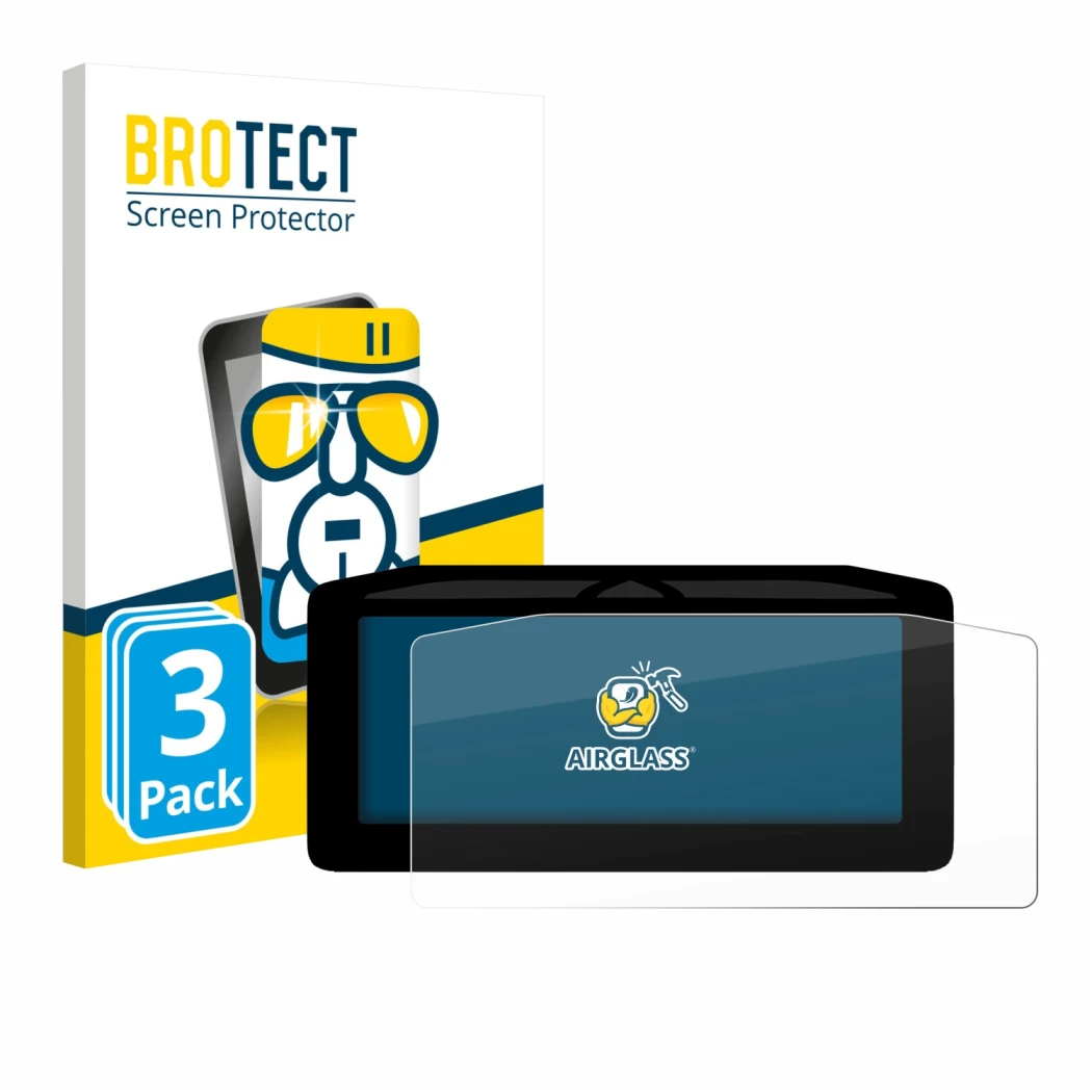 Vorderseite einer Produktverpackung mit dem Markenlogo BROTECT. Daneben ist das Gerät Ducati XDiavel V4 2025 Tachoanzeige mit 