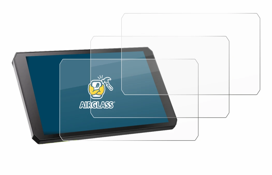 Abbildung des Geräts RiderNav R7M mit einer Vielzahl des Displayschutzes.