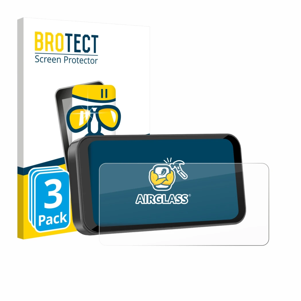 Vorderseite einer Produktverpackung mit dem Markenlogo BROTECT. Daneben ist das Gerät Carpuride W603B 6.3