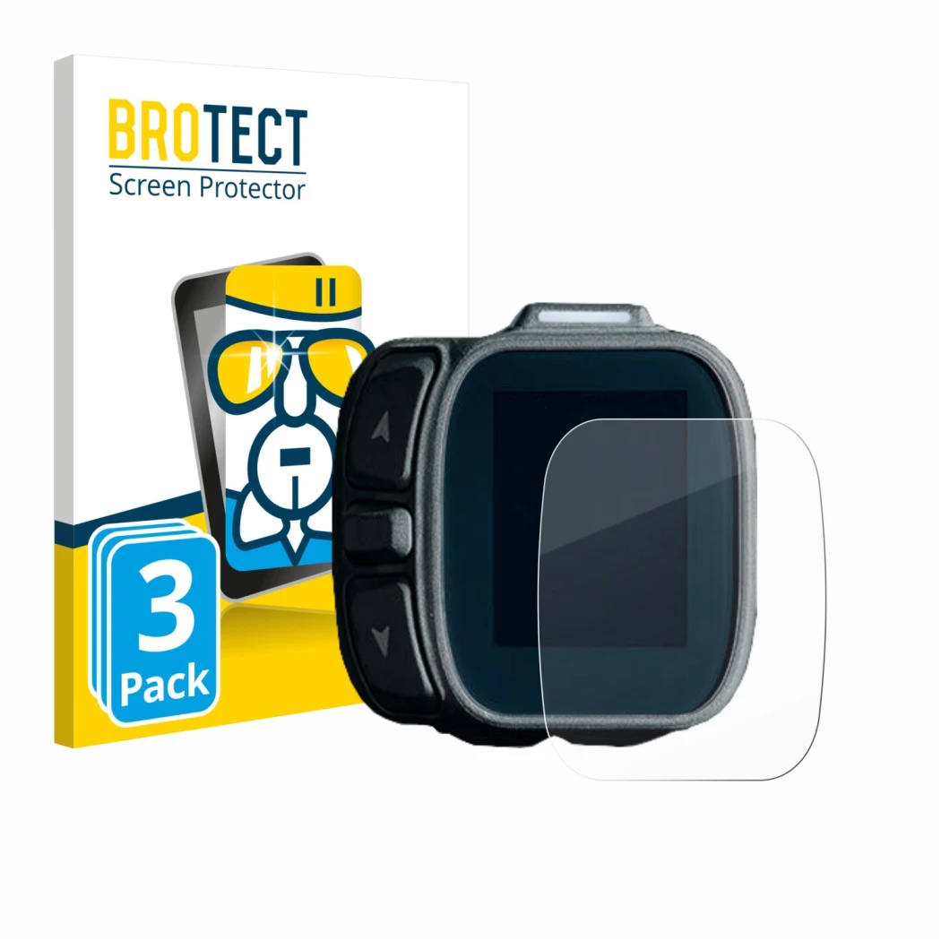 Vorderseite einer Produktverpackung mit dem Markenlogo BROTECT. Daneben ist das Gerät Giant Ridecontrol Dash 2 2026 mit dem zu