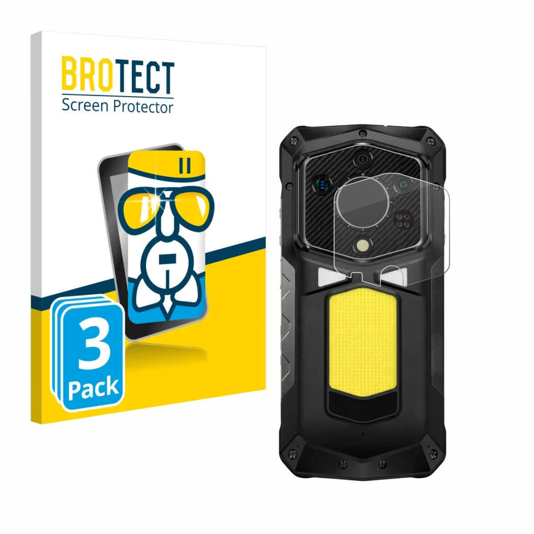 Vorderseite einer Produktverpackung mit dem Markenlogo BROTECT. Daneben ist das Gerät Ulefone Armor 29 Ultra (NUR Kameraschutz