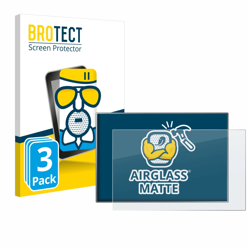 Vorderseite einer Produktverpackung mit dem Markenlogo BROTECT. Daneben ist das Gerät Siemens Simatic HMI KTP 900 Basic mit de