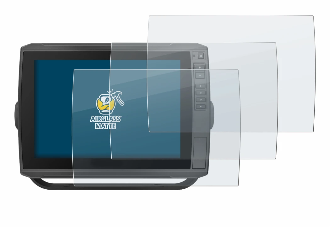 Abbildung des Geräts Garmin ECHOMAP Ultra 102sv mit einer Vielzahl des Displayschutzes.