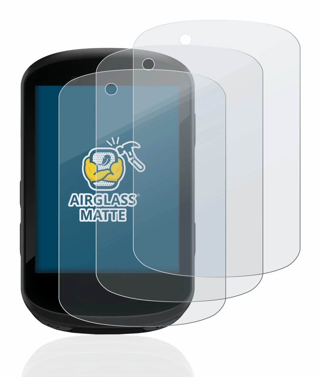 Abbildung des Geräts Garmin Edge 530 mit einer Vielzahl des Displayschutzes.