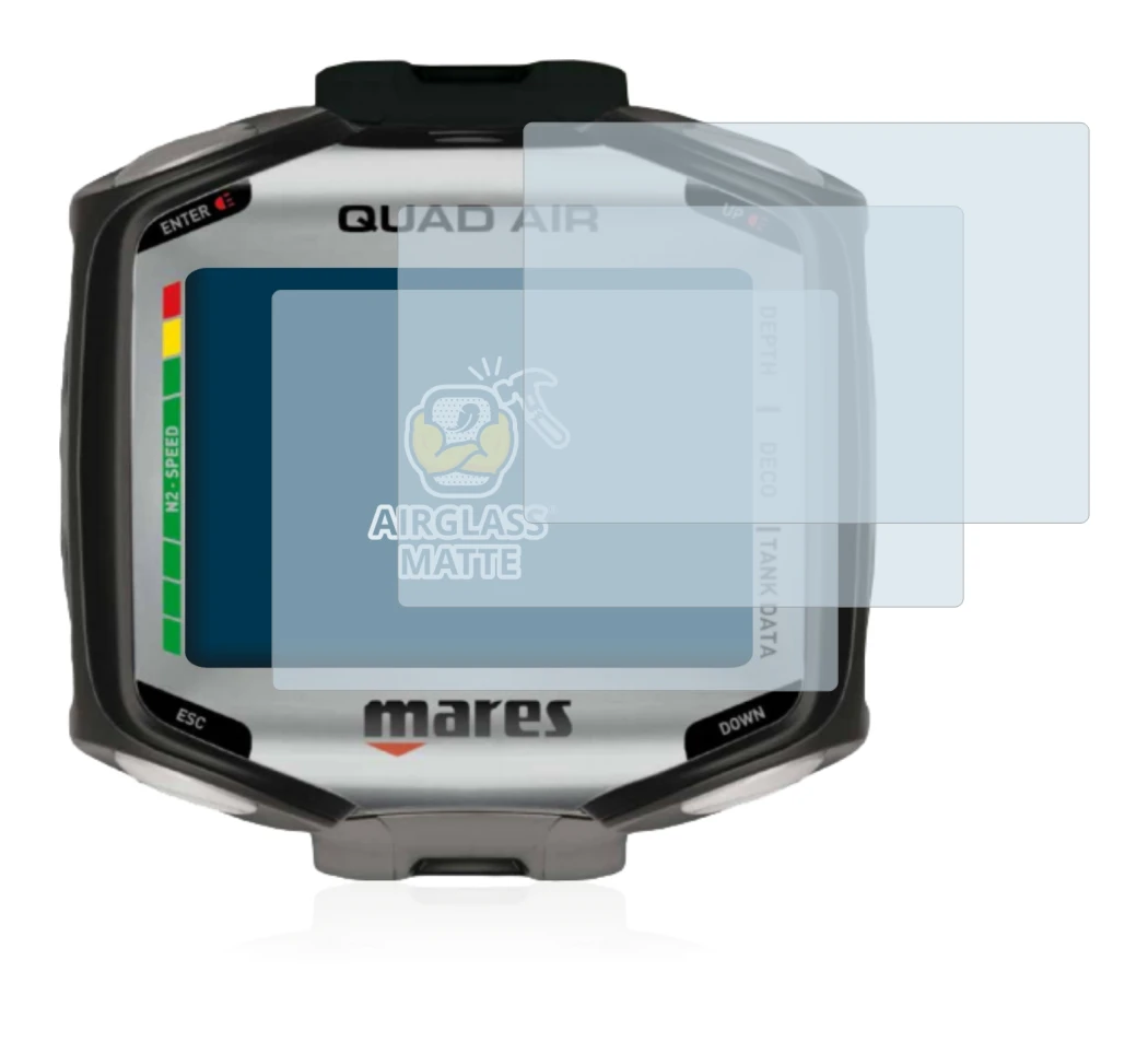 Abbildung des Geräts Mares Quad Air mit einer Vielzahl des Displayschutzes.