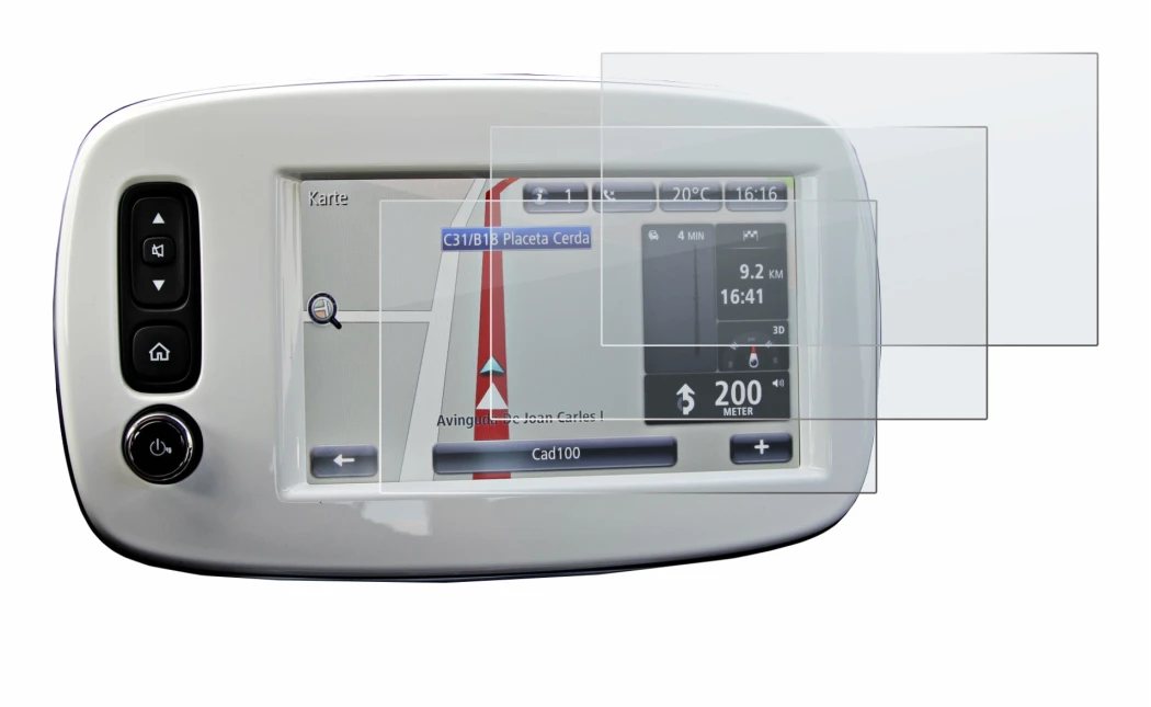 Abbildung des Geräts TomTom Smart 453 2018 mit einer Vielzahl des Displayschutzes.