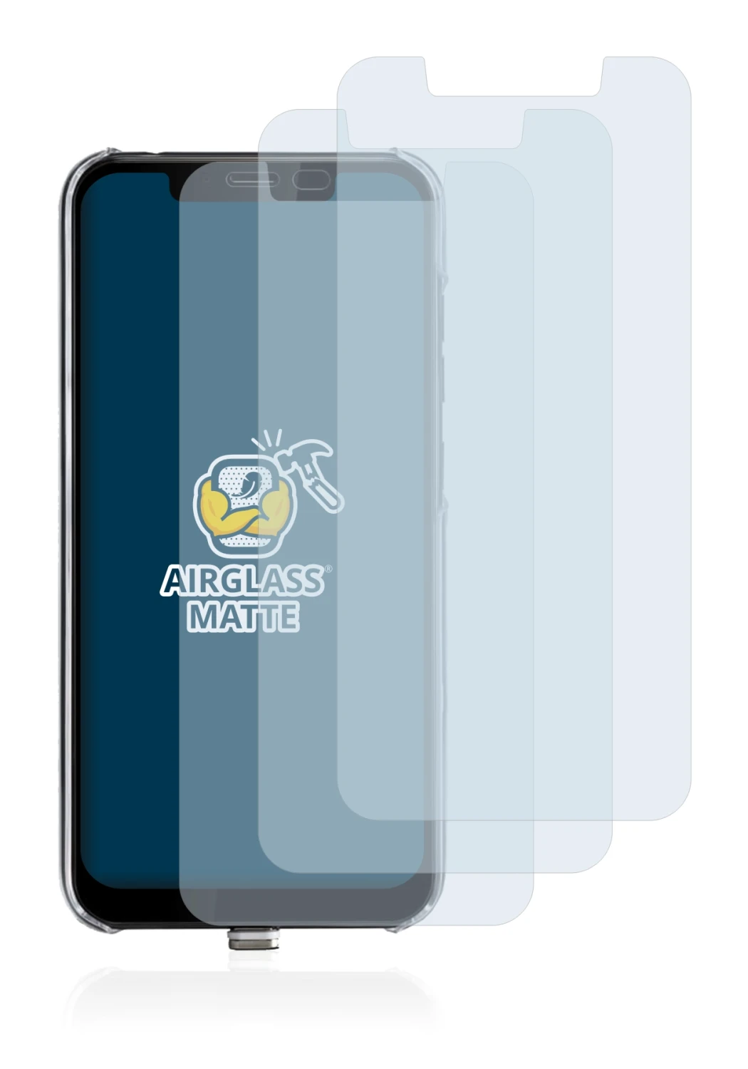 Abbildung des Geräts Gigaset GS195LS mit einer Vielzahl des Displayschutzes.