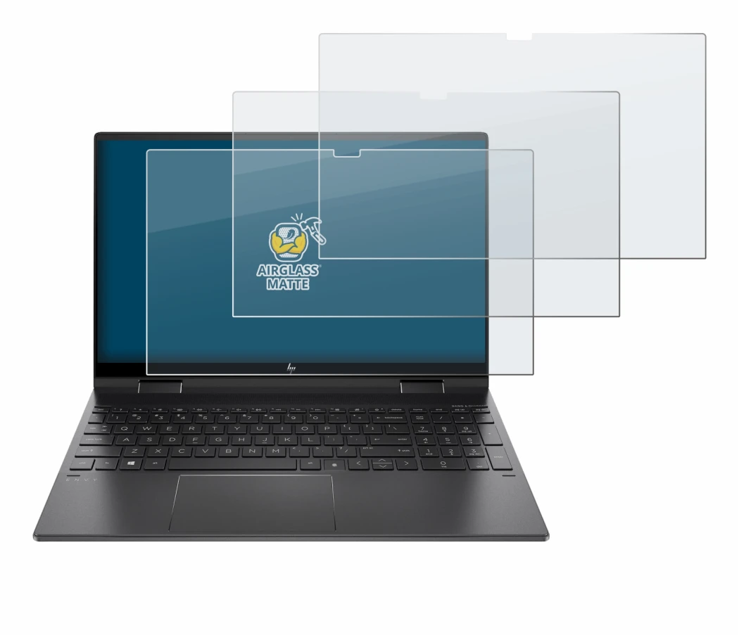 Abbildung des Geräts HP Envy x360 (15-eX) (358 mm x 230 mm) mit einer Vielzahl des Displayschutzes.