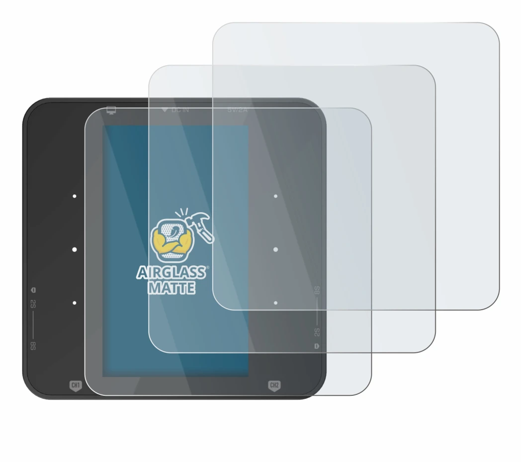 Abbildung des Geräts ISDT P30 mit einer Vielzahl des Displayschutzes.