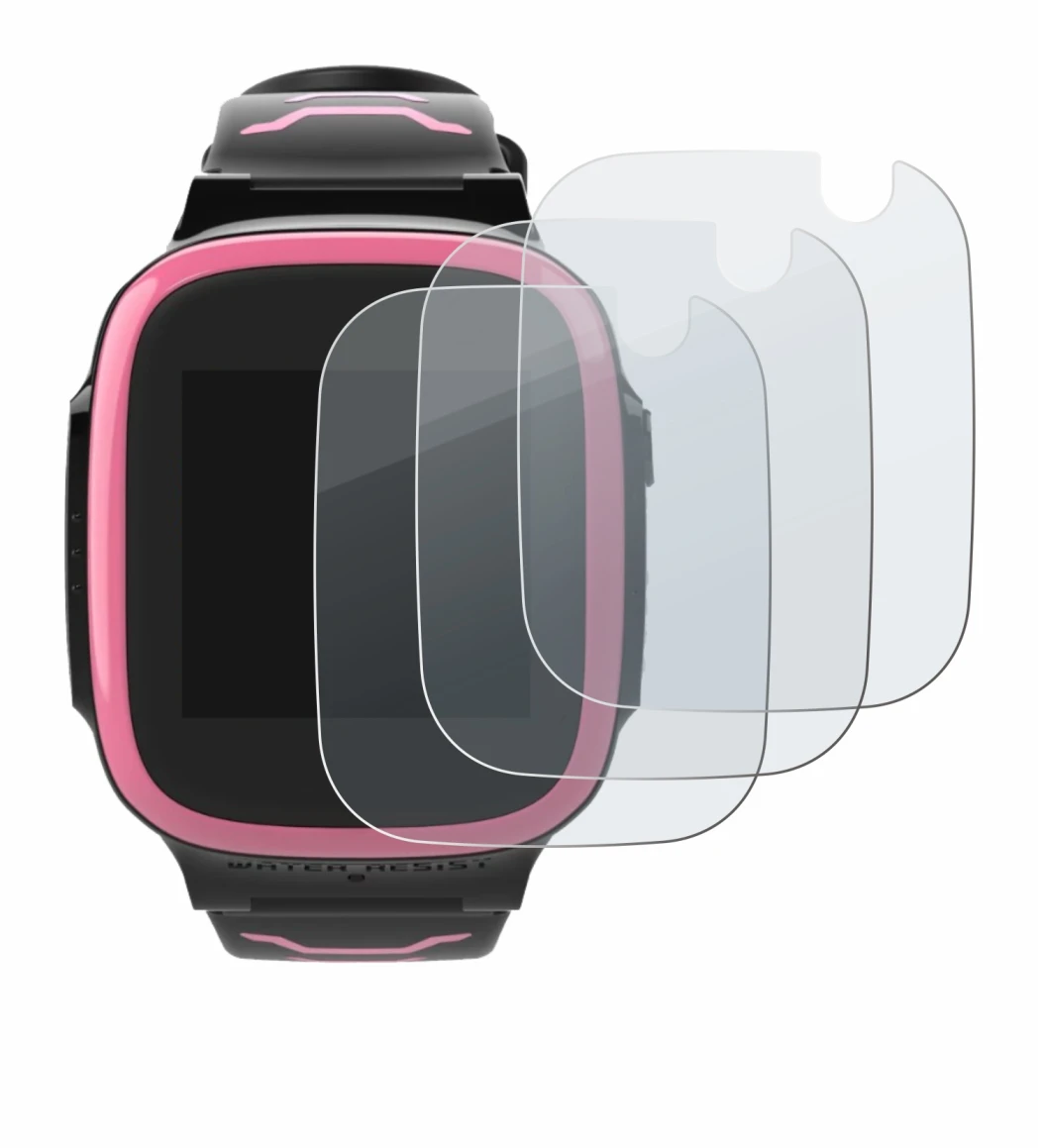 Abbildung des Geräts Xplora X5 Play mit einer Vielzahl des Displayschutzes.