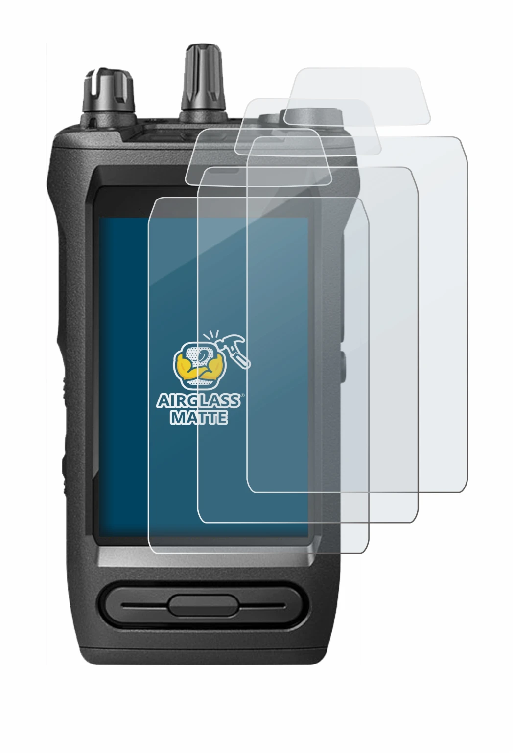 Abbildung des Geräts Motorola Mototrbo Ion mit einer Vielzahl des Displayschutzes.