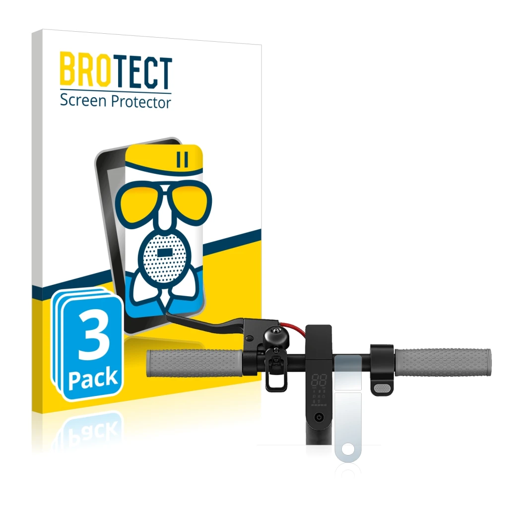 Vorderseite einer Produktverpackung mit dem Markenlogo BROTECT. Daneben ist das Gerät Xiaomi Mi 1S mit dem zugehörigen Display