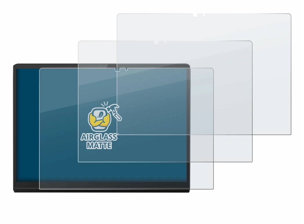 Abbildung des Geräts Lenovo Yoga Tab 13 mit einer Vielzahl des Displayschutzes.