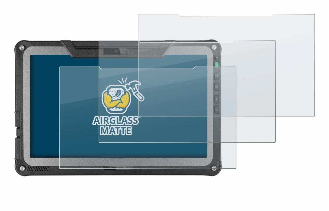 Abbildung des Geräts Getac F110 G6 mit einer Vielzahl des Displayschutzes.