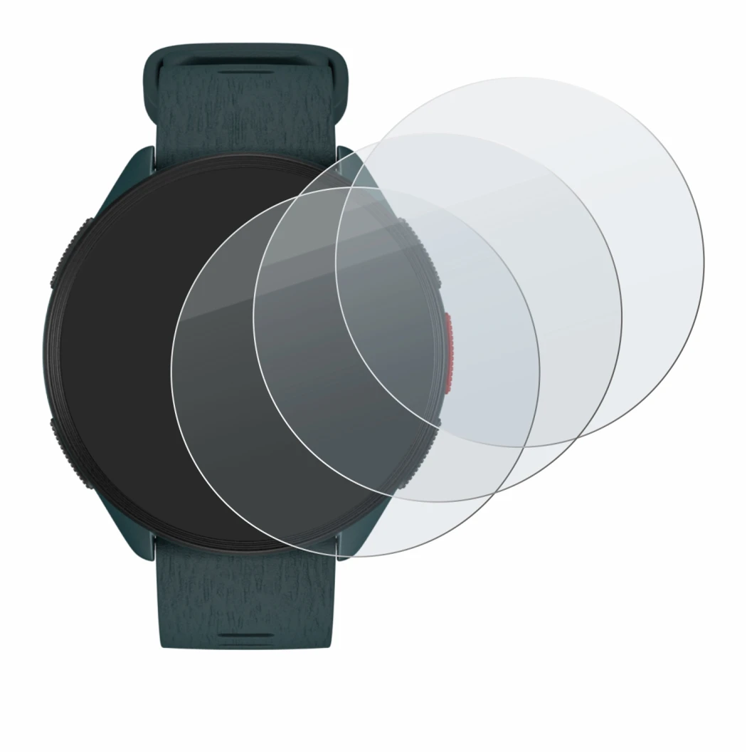 Abbildung des Geräts Polar Pacer mit einer Vielzahl des Displayschutzes.