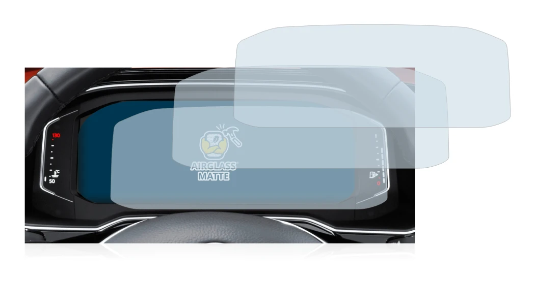 Abbildung des Geräts Volkswagen Tiguan 2021 Digital Cockpit Pro mit einer Vielzahl des Displayschutzes.