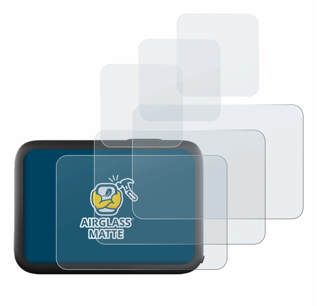 Abbildung des Geräts GoPro Hero 11 Black mit einer Vielzahl des Displayschutzes.