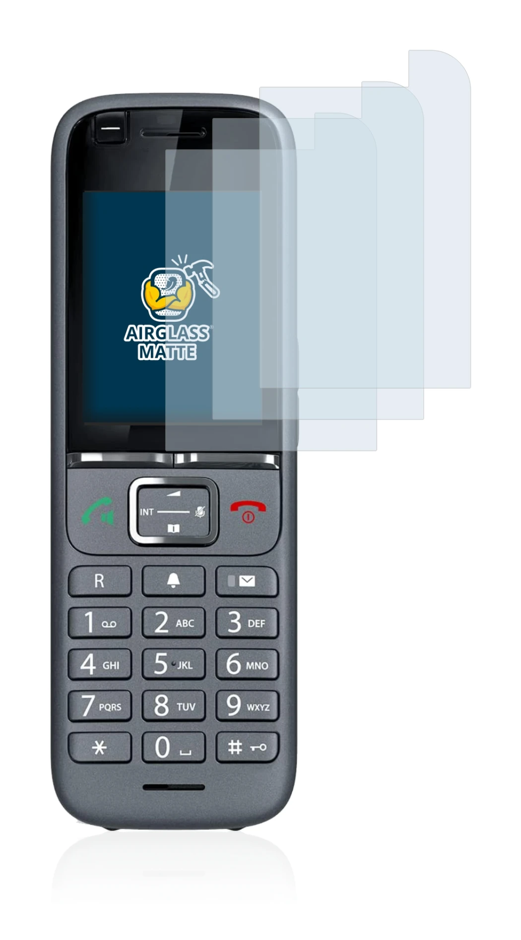 Abbildung des Geräts Gigaset S700H PRO mit einer Vielzahl des Displayschutzes.