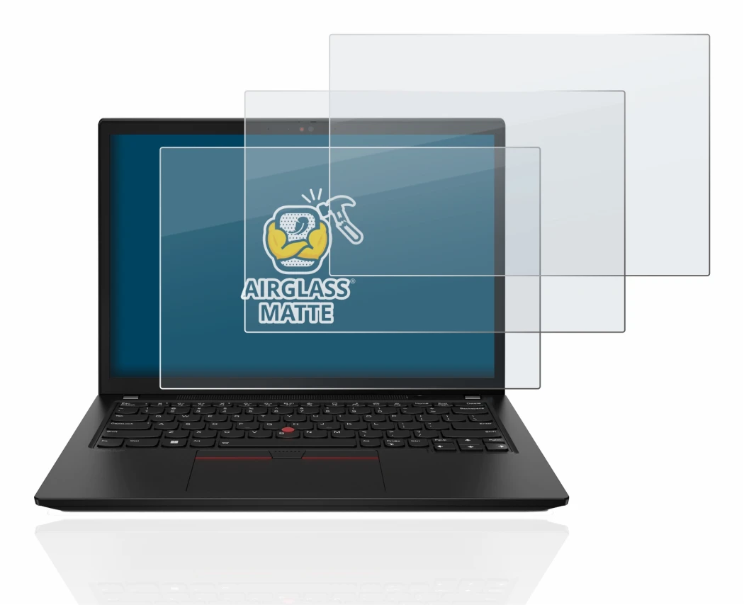 Abbildung des Geräts Lenovo ThinkPad X13 Gen 3 mit einer Vielzahl des Displayschutzes.