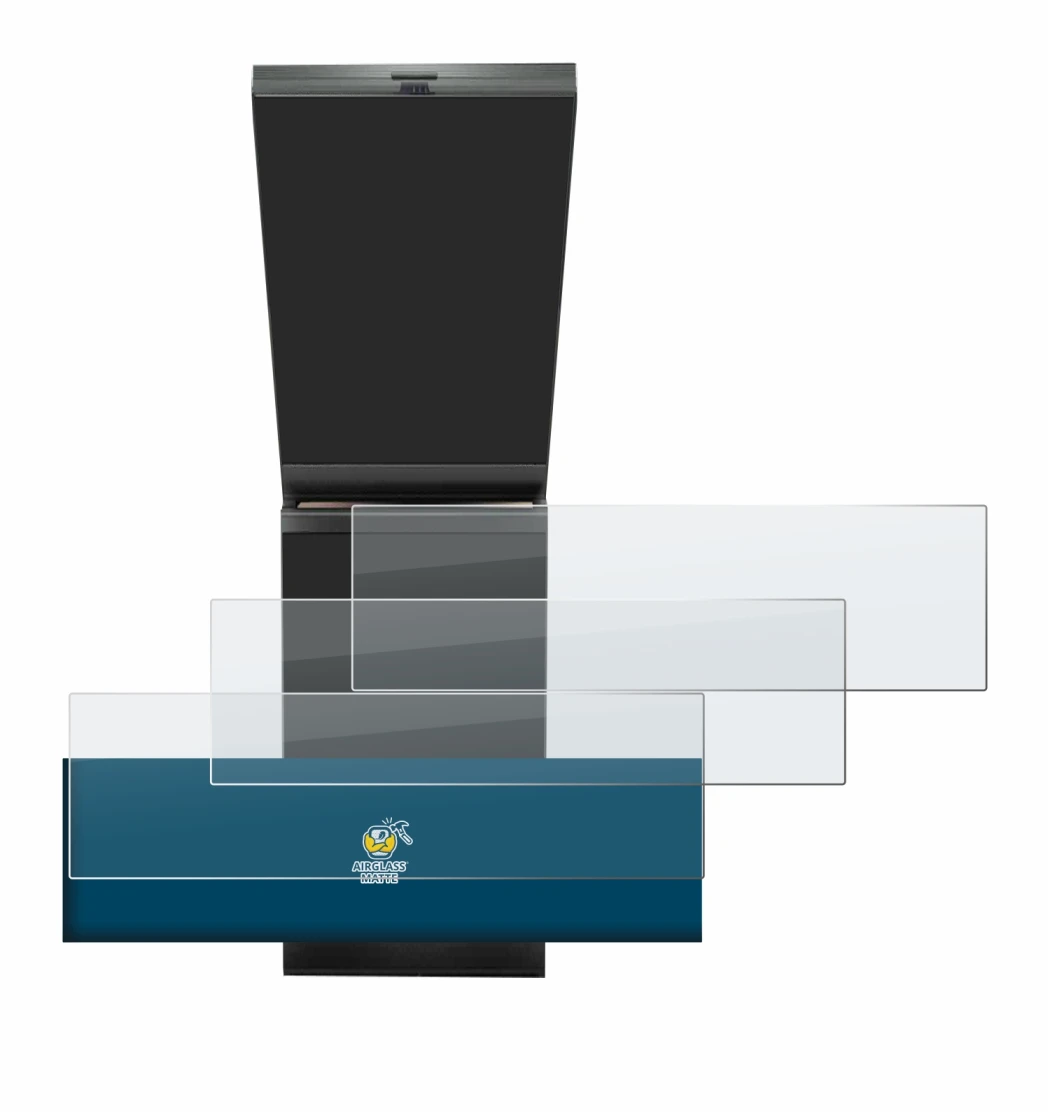 Abbildung des Geräts ASUS ROG Zephyrus Duo 16 2023 (NUR Touch Bar) mit einer Vielzahl des Displayschutzes.