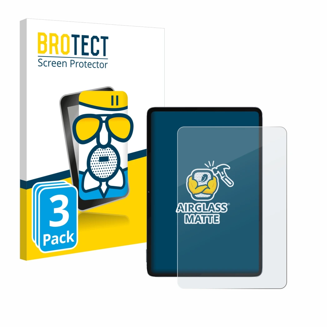 Vorderseite einer Produktverpackung mit dem Markenlogo BROTECT. Daneben ist das Gerät Xiaomi Pad 6S Pro 12.4