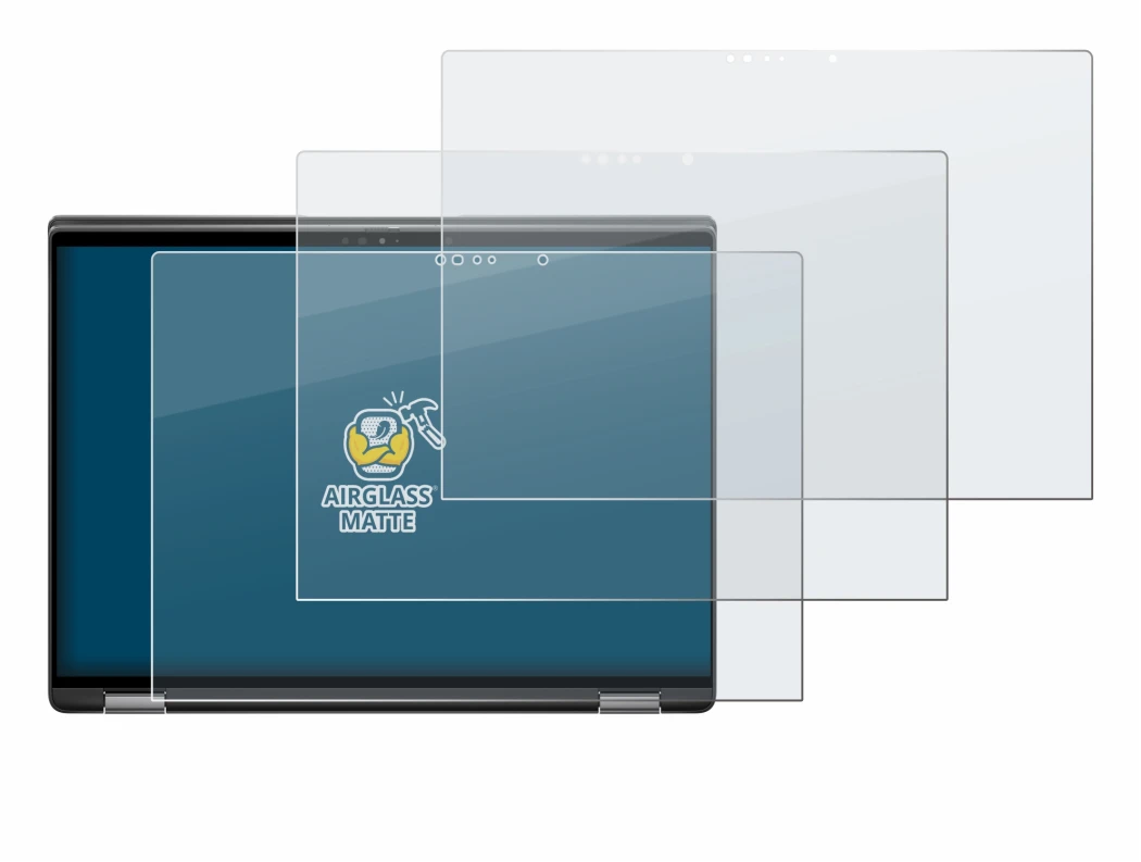 Abbildung des Geräts Dell Latitude 7440 2-in-1 mit einer Vielzahl des Displayschutzes.