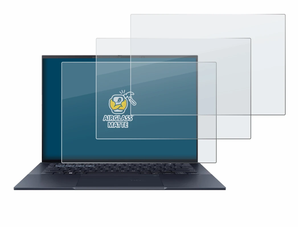 Abbildung des Geräts ASUS ExpertBook B9 B9403 mit einer Vielzahl des Displayschutzes.