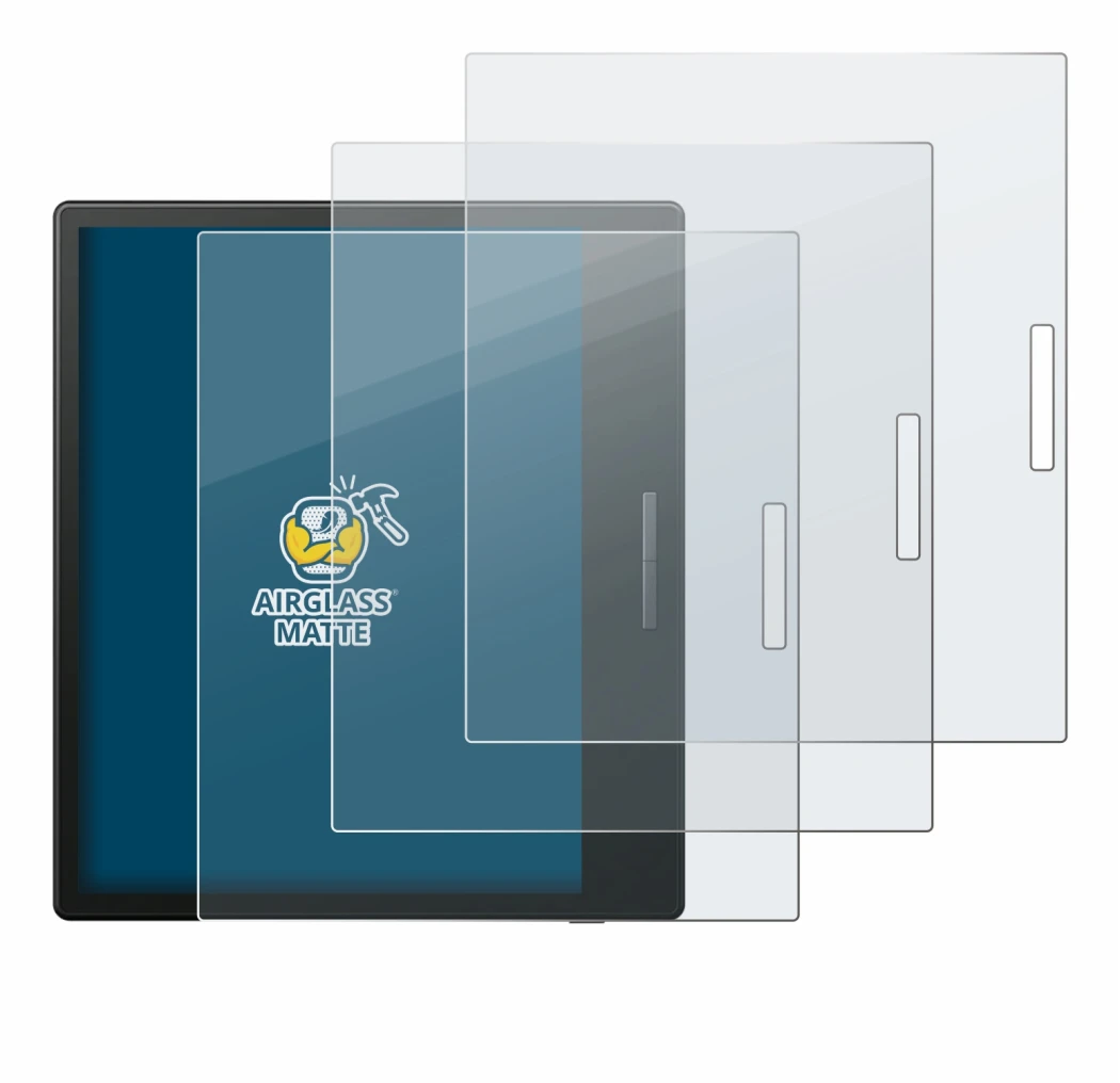 Abbildung des Geräts Boox Go Color 7 mit einer Vielzahl des Displayschutzes.