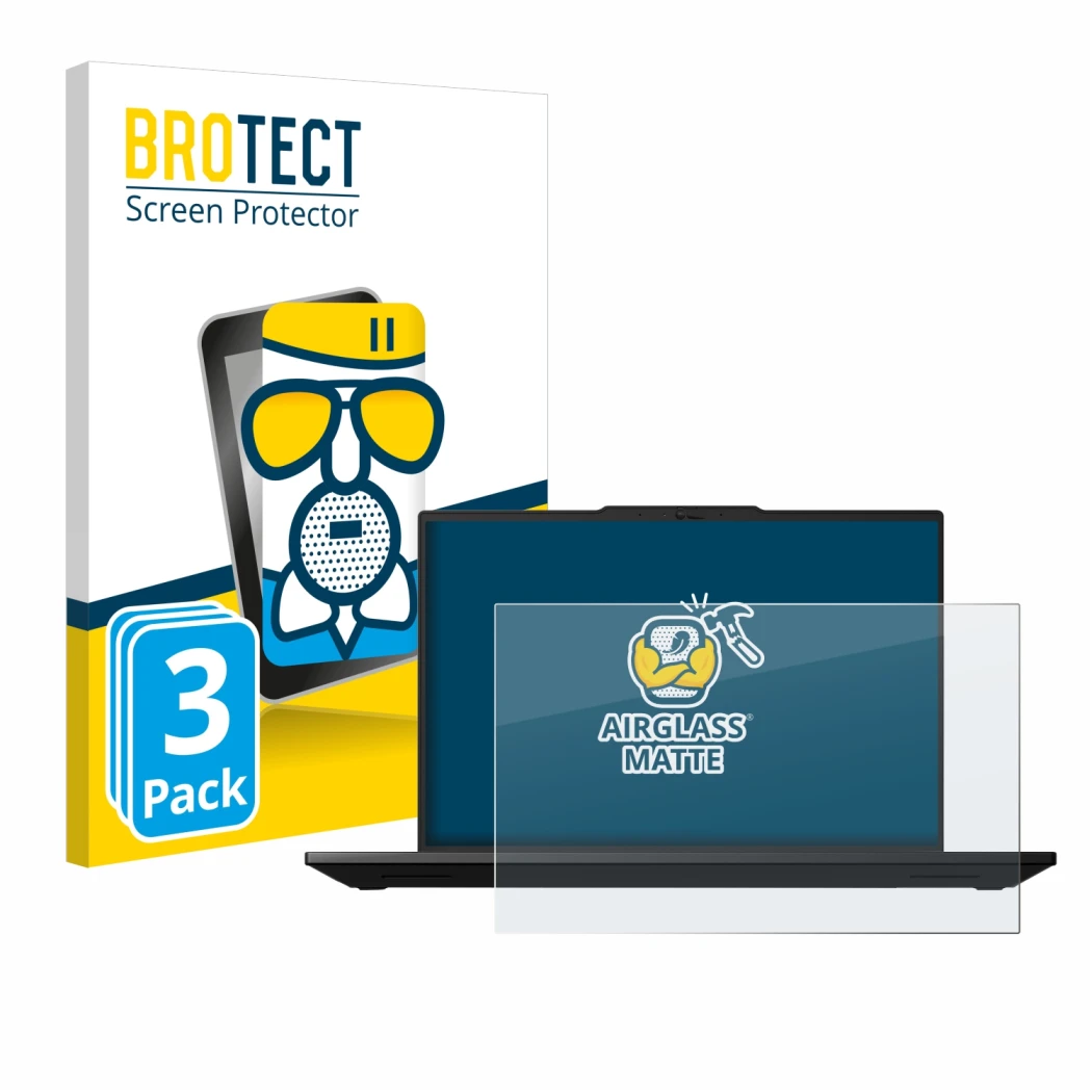 Vorderseite einer Produktverpackung mit dem Markenlogo BROTECT. Daneben ist das Gerät Lenovo ThinkPad P14s Gen 5 14.5