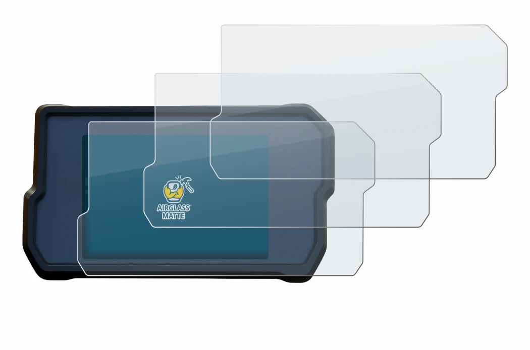 Abbildung des Geräts KTM RC125 / RC390 2022+ mit einer Vielzahl des Displayschutzes.