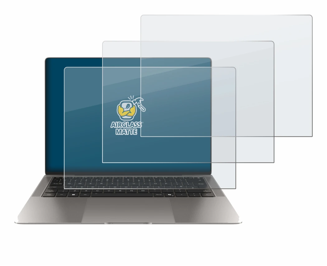 Abbildung des Geräts Honor MagicBook Art 14 mit einer Vielzahl des Displayschutzes.