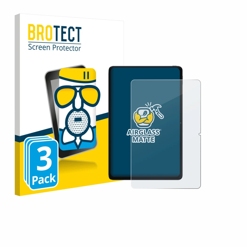 Vorderseite einer Produktverpackung mit dem Markenlogo BROTECT. Daneben ist das Gerät Xiaomi POCO Pad 12.1