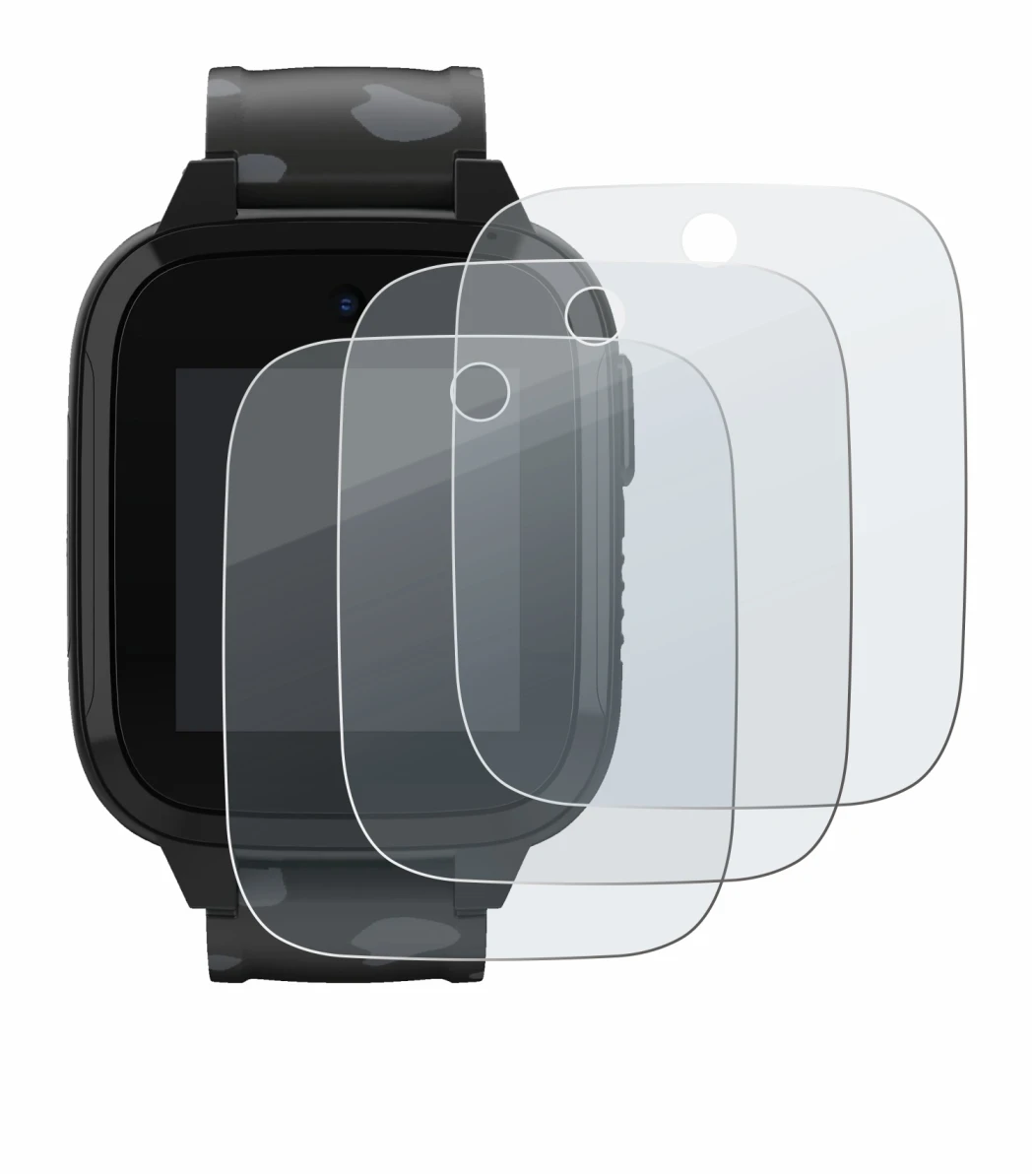 Abbildung des Geräts Xplora XGO3 (2. Gen.) mit einer Vielzahl des Displayschutzes.