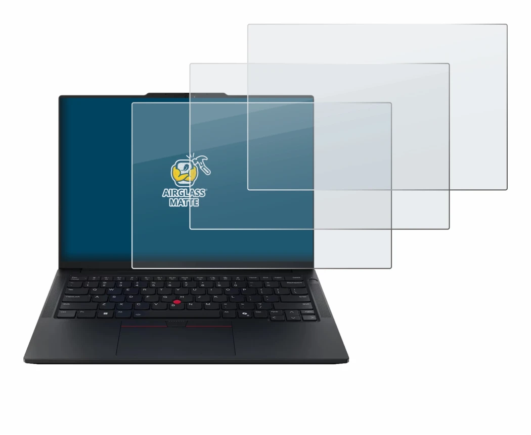 Abbildung des Geräts Lenovo ThinkPad E14 Gen 7 mit einer Vielzahl des Displayschutzes.